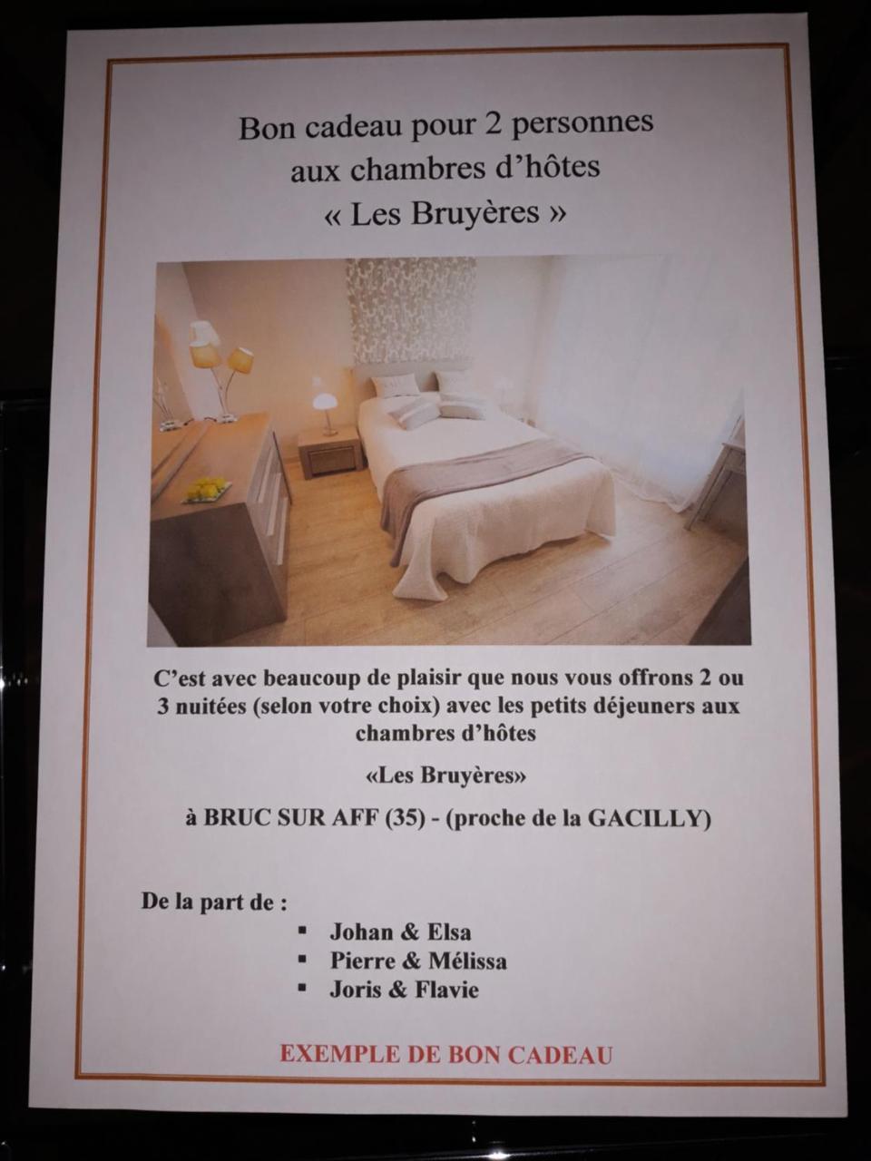 Chambre D'Hotes Les Bruyeres Bruc-sur-Aff Exterior photo